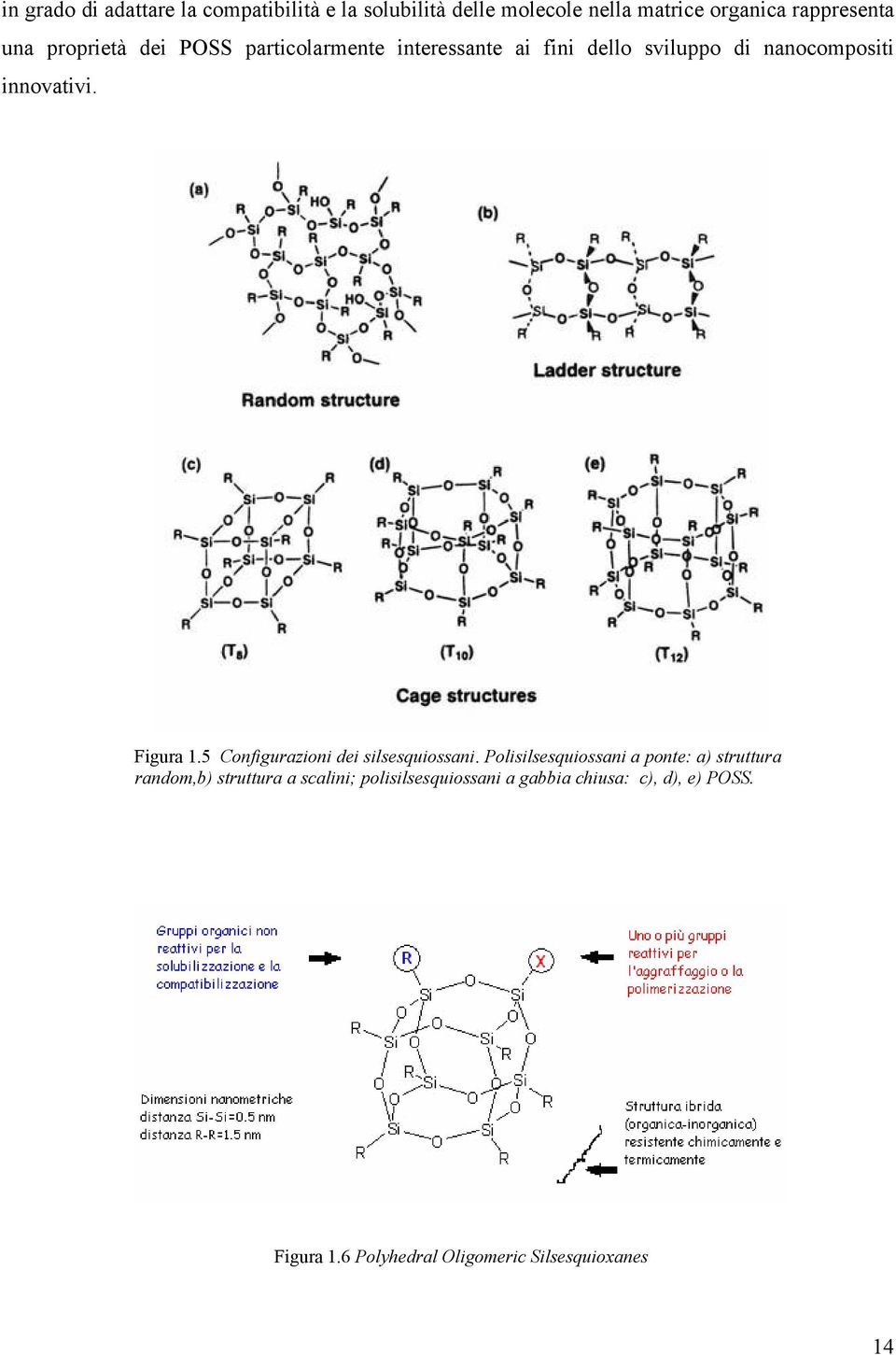 5 Configurazioni dei silsesquiossani.