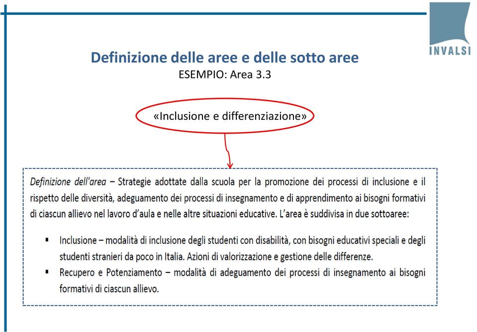 ESEMPIO: Area 3.