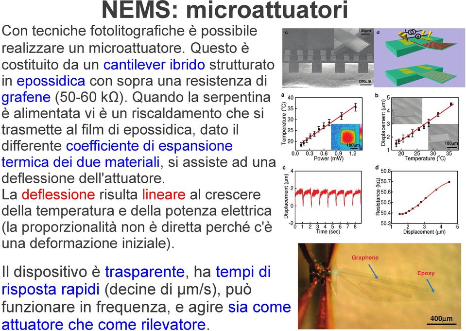 Quando la serpentina è alimentata vi è un riscaldamento che si trasmette al film di epossidica, dato il differente coefficiente di espansione termica dei due materiali, si assiste ad