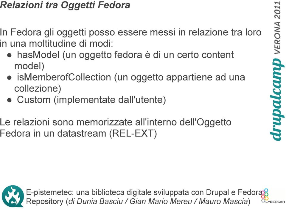 ismemberofcollection (un oggetto appartiene ad una collezione) Custom (implementate