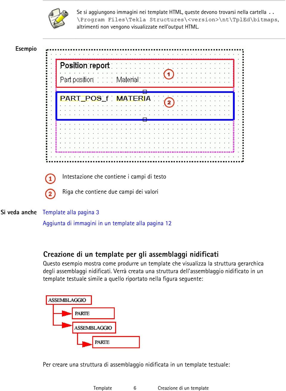 Esempio Intestazione che contiene i campi di testo Riga che contiene due campi dei valori Template alla pagina 3 Aggiunta di immagini in un template alla pagina 12 Creazione di un template per