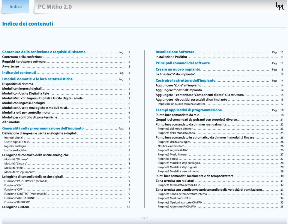 .. 5 Moduli con Ingressi Analogici... 6 Moduli con Uscite Analogiche e moduli misti... 6 Moduli a relè per controllo motori... 6 Moduli per controllo di zone termiche... 6 Altri moduli.