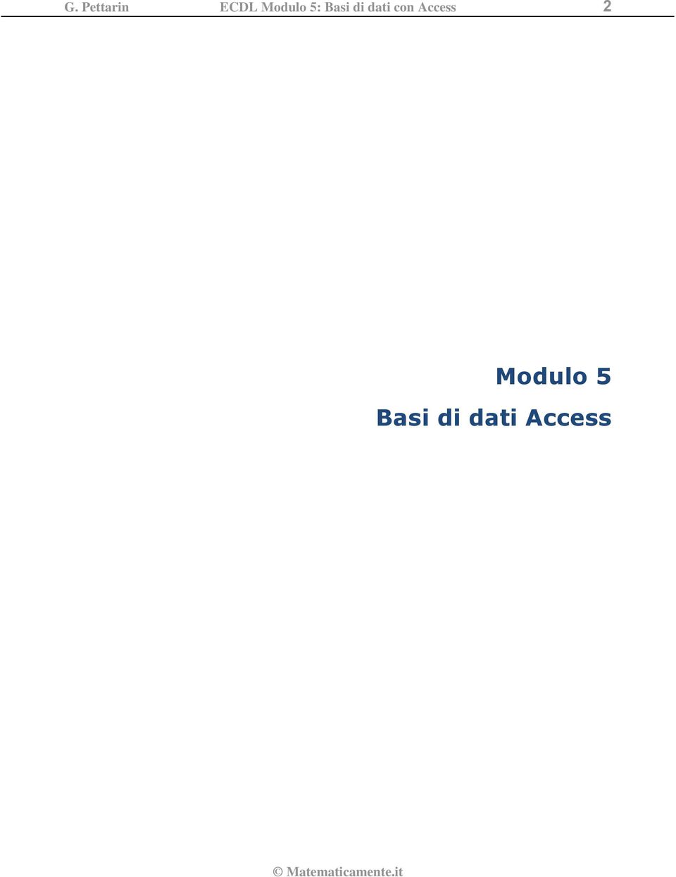 dati con Access 2