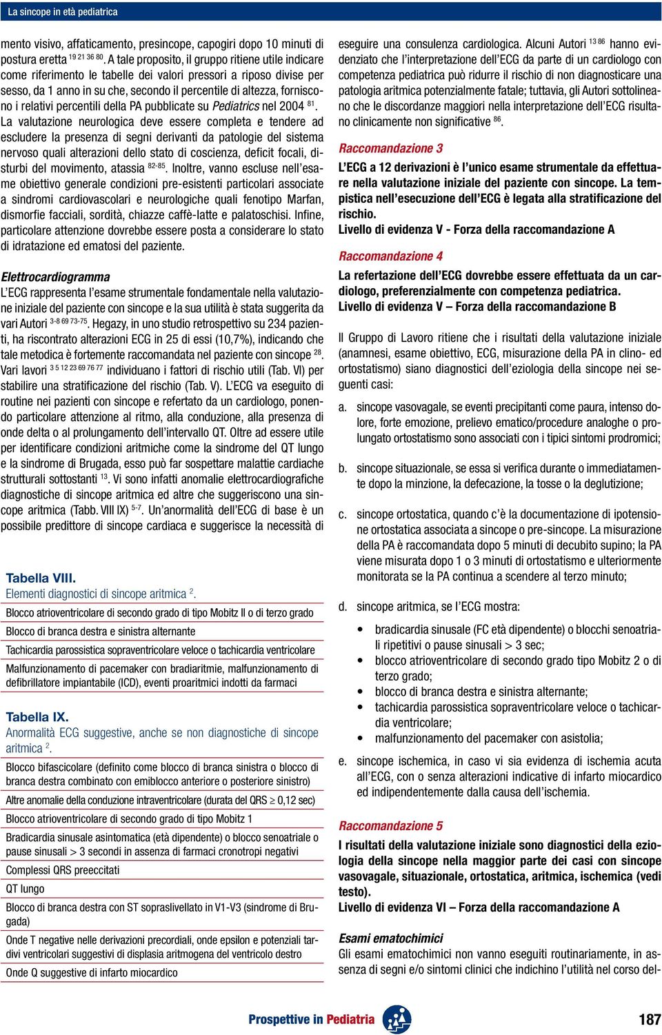 relativi percentili della PA pubblicate su Pediatrics nel 2004 81.