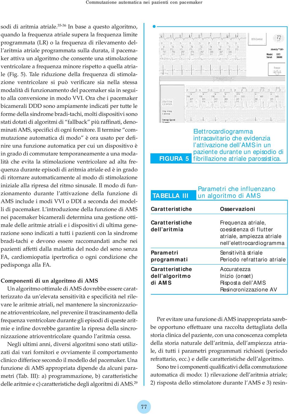 attiva un algoritmo che consente una stimolazione ventricolare a frequenza minore rispetto a quella atriale (Fig. 5).