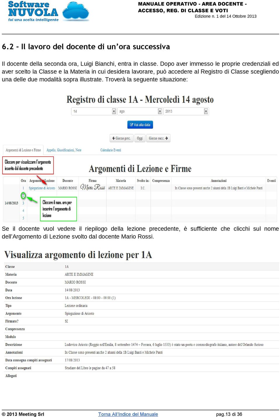 Registro di Classe scegliendo una delle due modalità sopra illustrate.