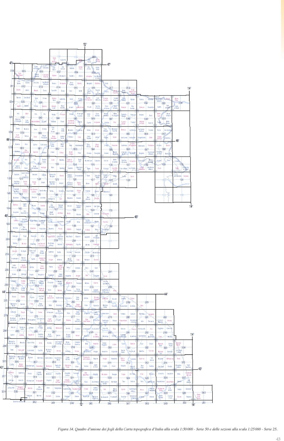 topografica d Italia alla scala 1:50