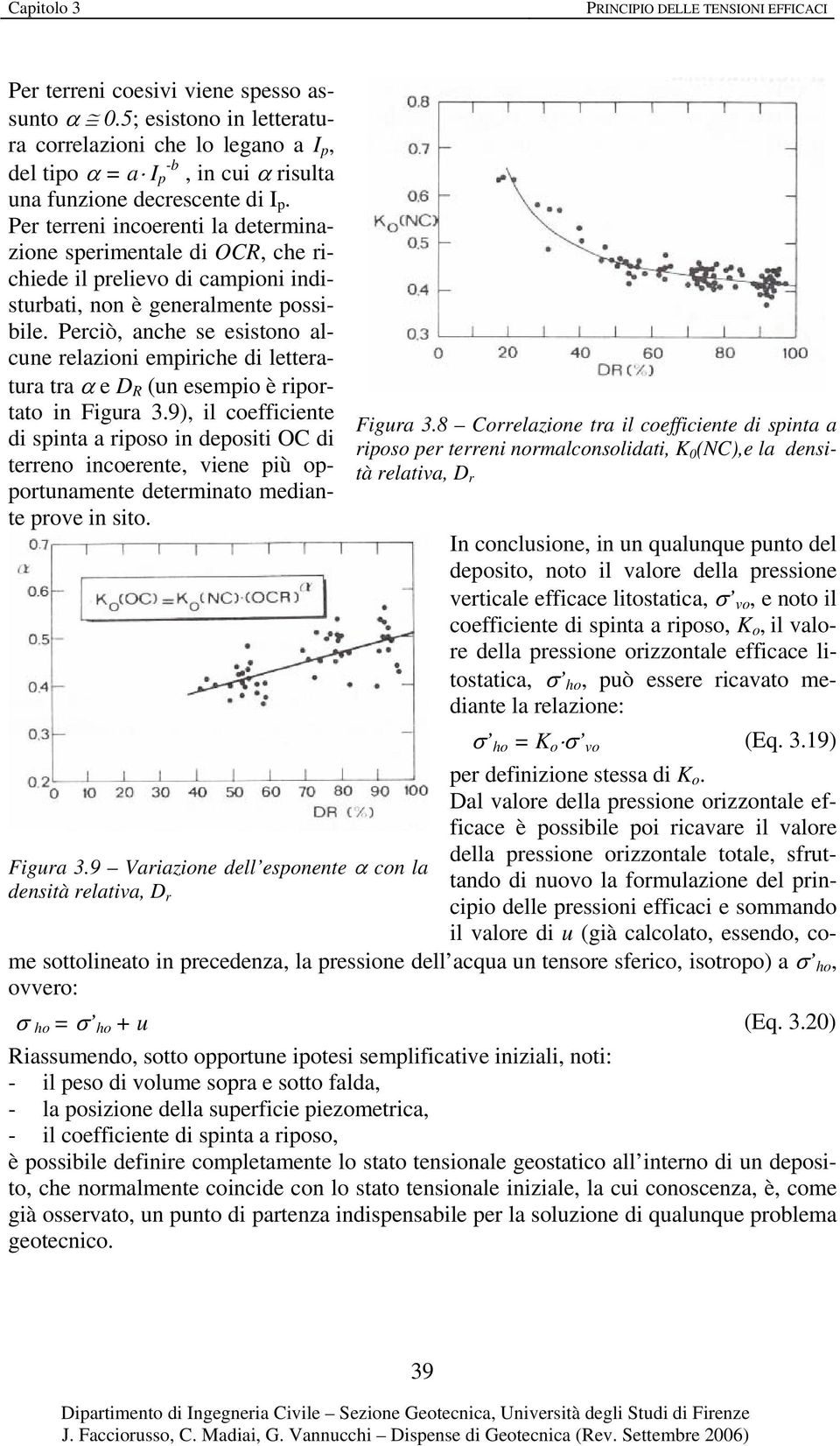 Perciò, anche se esistono alcune relaioni empiriche di letteratura tra α e D R (un esempio è riportato in Figura 3.