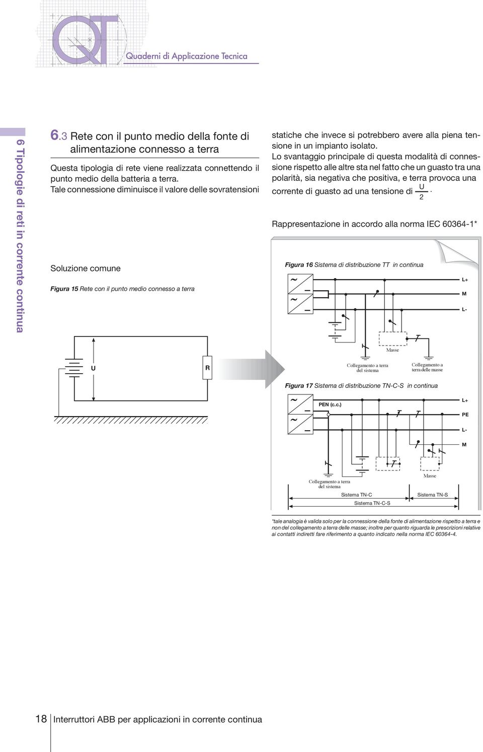 Tale connessione diminuisce il valore delle sovratensioni Soluzione comune Figura 15 Rete con il punto medio connesso a terra statiche che invece si potrebbero avere alla piena tensione in un