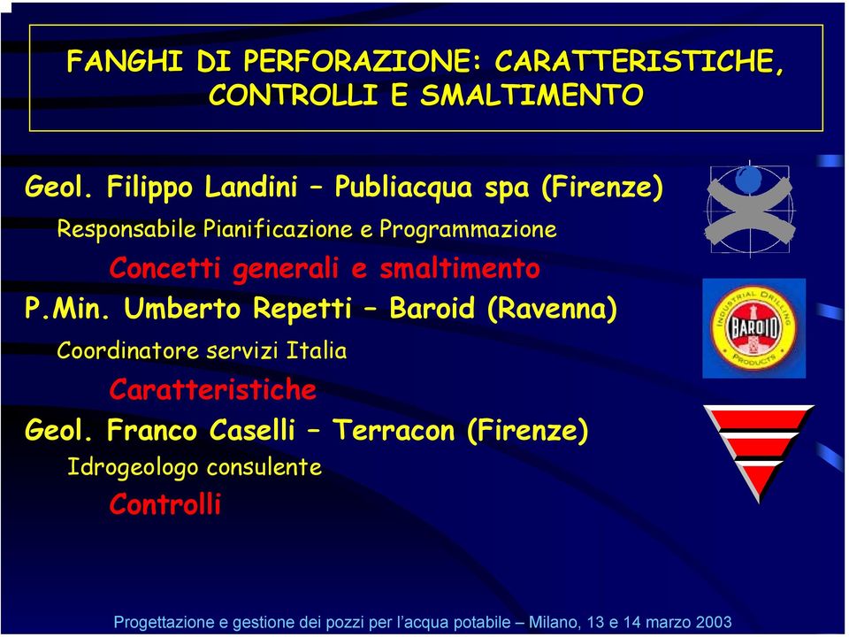 Concetti generali e smaltimento P.Min.