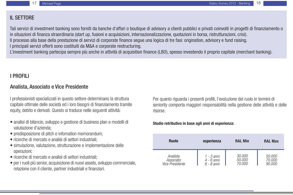 Il processo alla base della prestazione di servizi di corporate finance segue una logica di tre fasi: origination, advisory e fund raising.