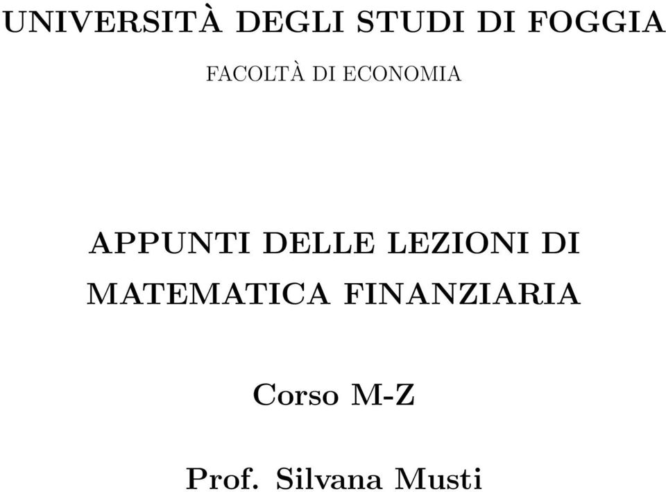 DELLE LEZIONI DI MATEMATICA