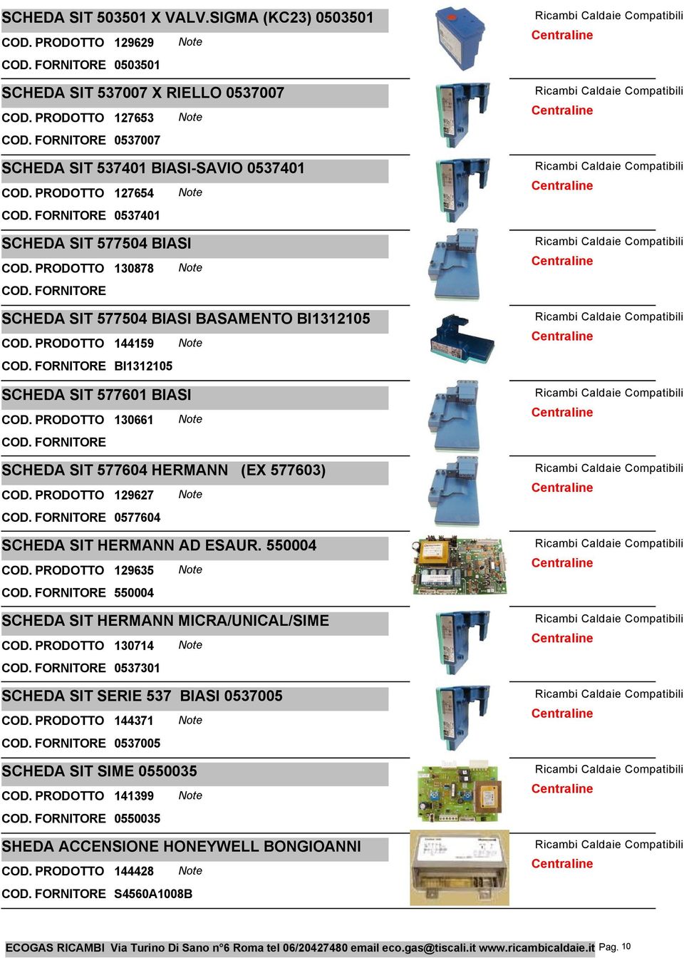 SCHEDA SIT 577504 BIASI BASAMENTO BI1312105 144159 Note BI1312105 SCHEDA SIT 577601 BIASI 130661 Note SCHEDA SIT 577604 HERMANN (EX 577603) 129627 Note 0577604 SCHEDA SIT HERMANN AD ESAUR.