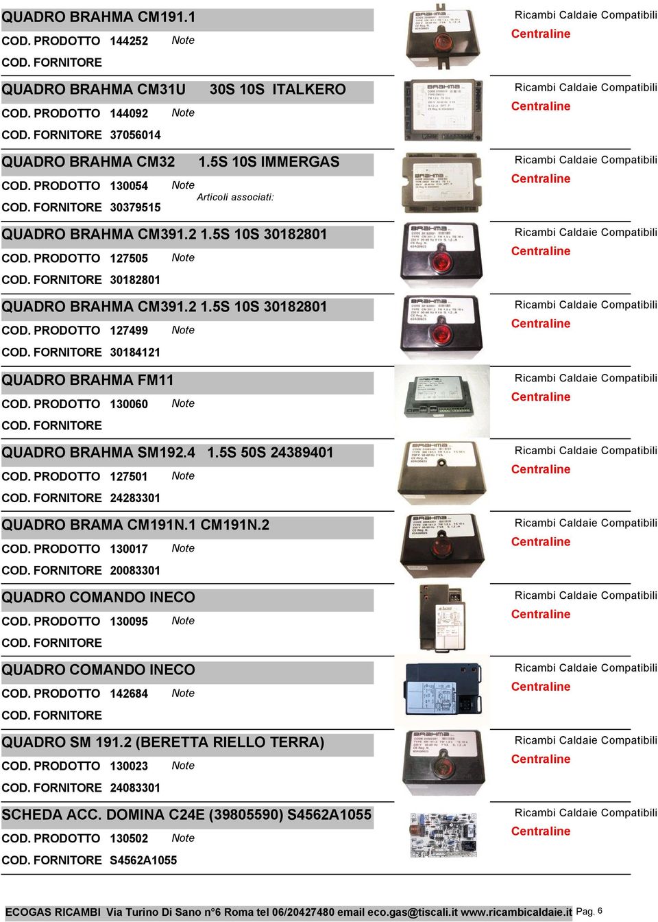 4 1.5S 50S 24389401 127501 Note 24283301 QUADRO BRAMA CM191N.1 CM191N.2 130017 Note 20083301 QUADRO COMANDO INECO 130095 Note QUADRO COMANDO INECO 142684 Note QUADRO SM 191.