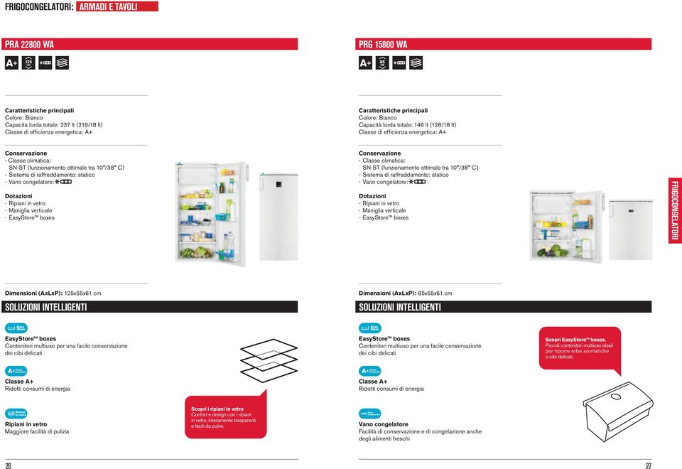 125x55x61 cm Dimensioni (AxLxP): 85x55x61 cm Easy Store EasyStore boxes Contenitori multiuso per una facile conservazione dei cibi delicati Easy Store EasyStore boxes Contenitori multiuso per una