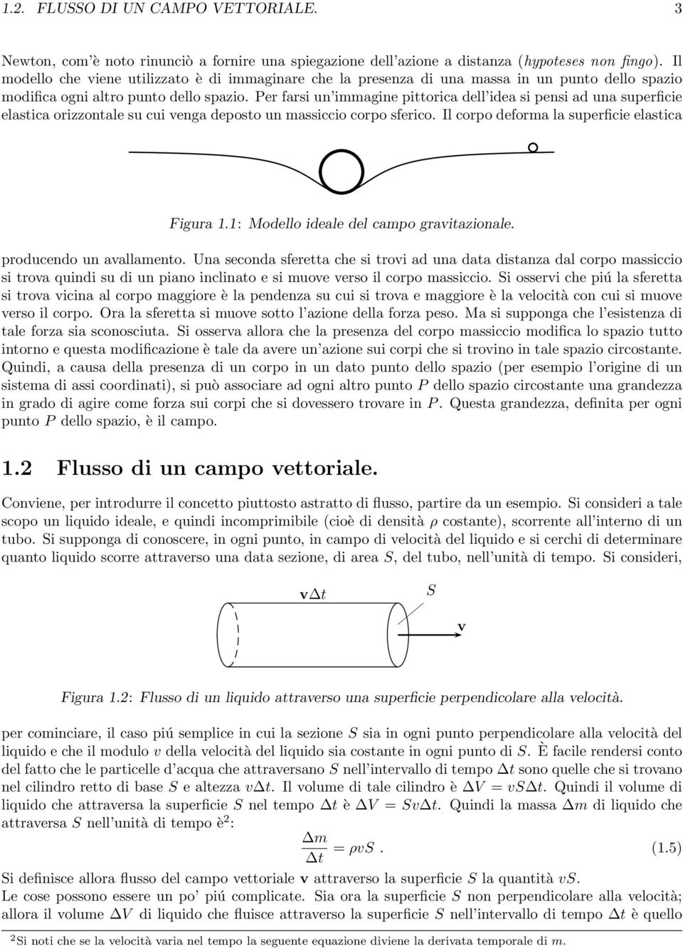 Per farsi un immagine pittorica dell idea si pensi ad una superficie elastica orizzontale su cui venga deposto un massiccio corpo sferico. Il corpo deforma la superficie elastica Figura 1.