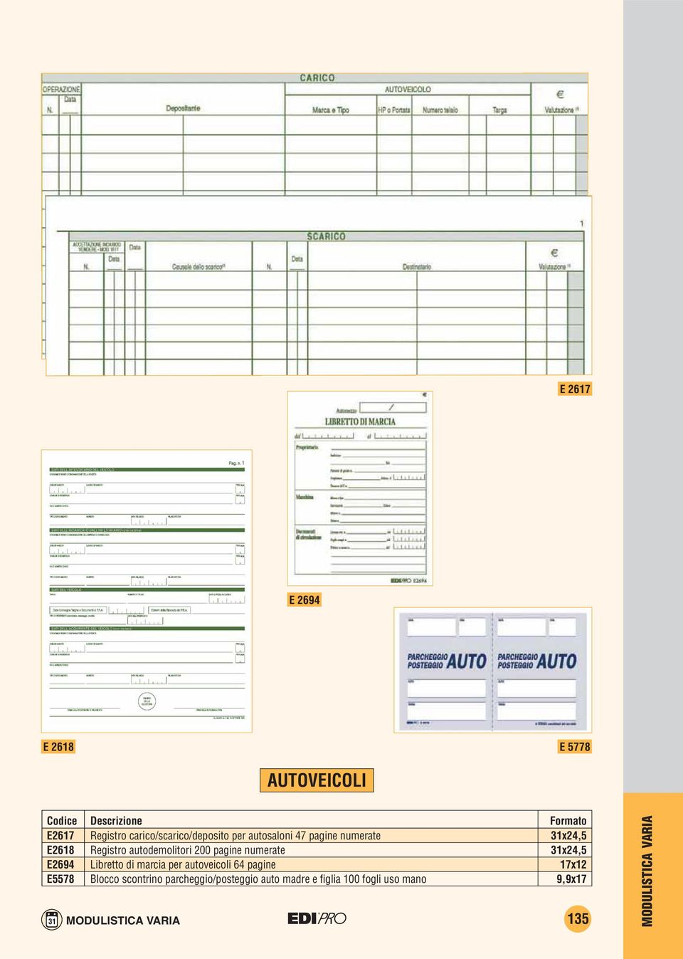 numerate x24,5 E2694 Libretto di marcia per autoveicoli 64 pagine 17x12 E5578