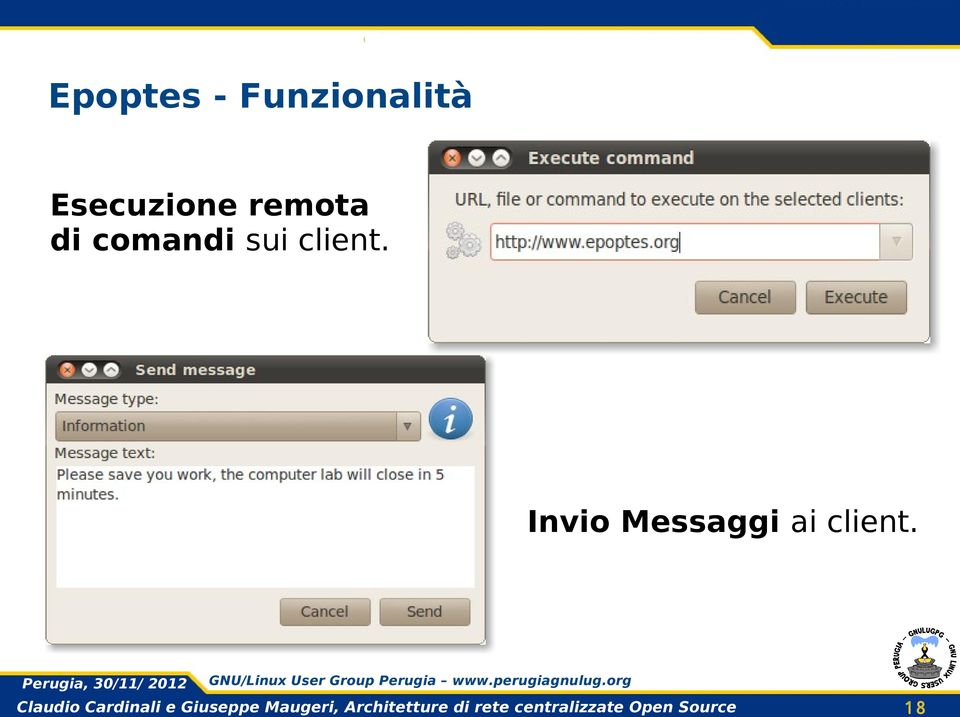 comandi sui client.