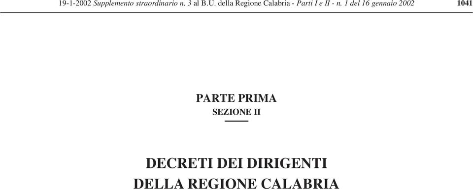 della Regione Calabria - PartiIeII-n.