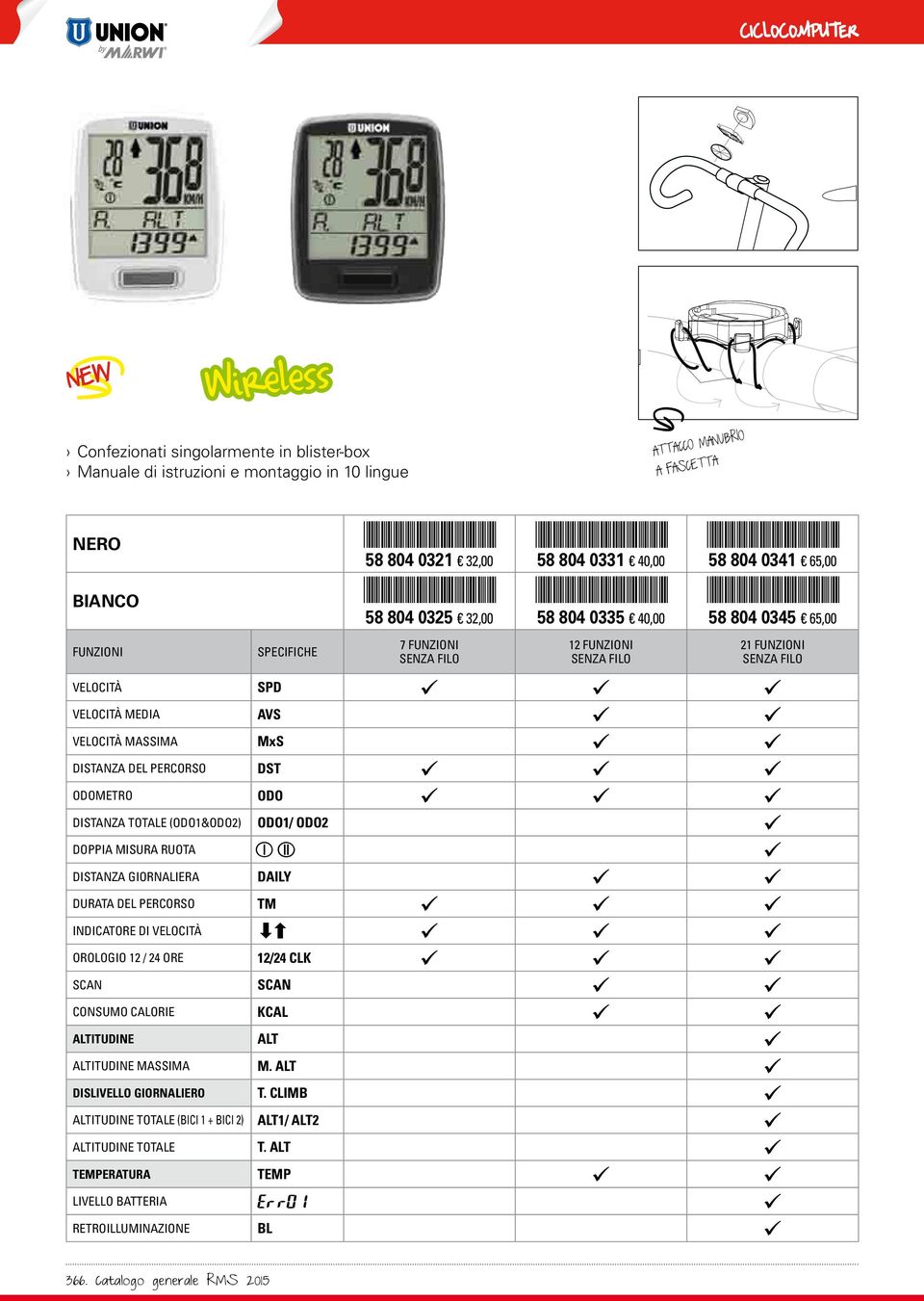 ALTITUDINE MASSIMA dislivello giornaliero altitudine totale (Bici 1 + Bici 2) altitudine totale TEMPERATURA Livello batteria Retroilluminazione SPECIFICHE SPD AVS MxS DST ODO ODO1/ ODO2 DAILY TM