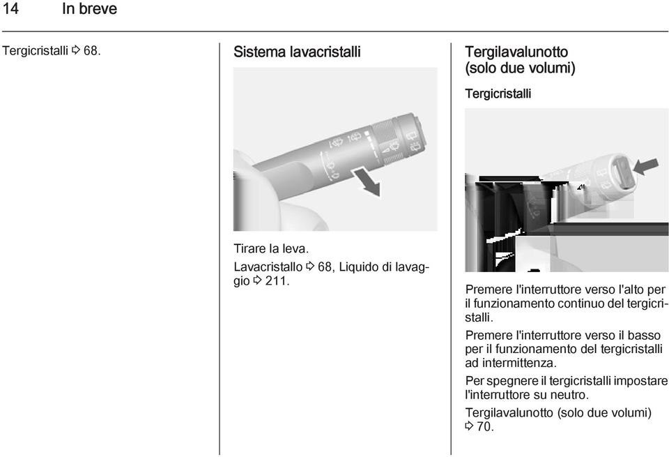 Lavacristallo 3 68, Liquido di lavaggio 3 211.