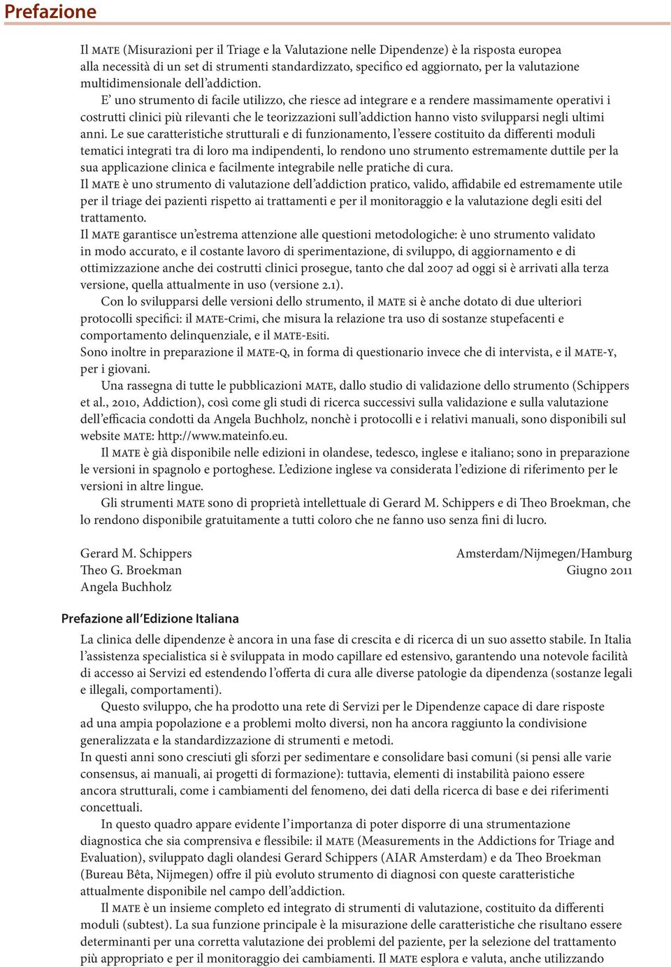 E uno strumento di facile utilizzo, che riesce ad integrare e a rendere massimamente operativi i costrutti clinici più rilevanti che le teorizzazioni sull addiction hanno visto svilupparsi negli