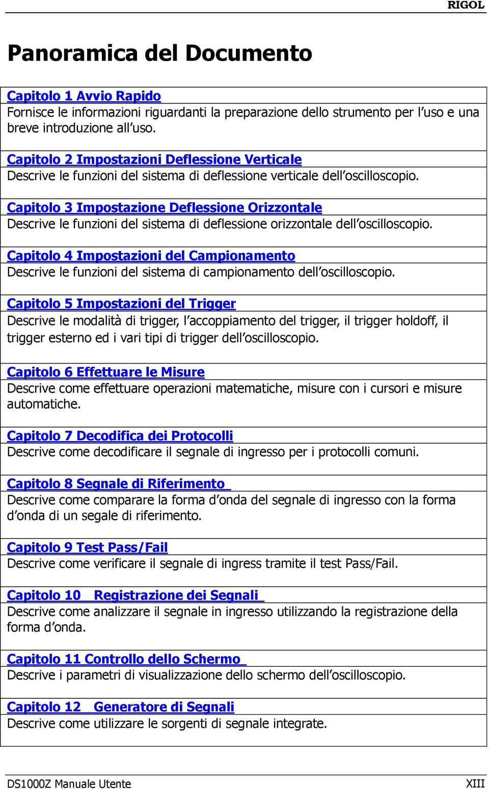 Capitolo 3 Impostazione Deflessione Orizzontale Descrive le funzioni del sistema di deflessione orizzontale dell oscilloscopio.