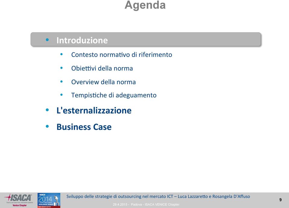 Overview della norma Tempis?