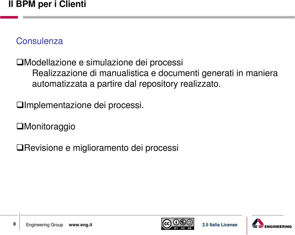 maniera automatizzata a partire dal repository realizzato.