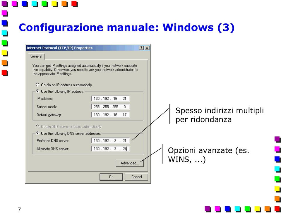 indirizzi multipli per