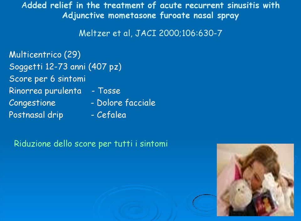 (29) Soggetti 12-73 anni (407 pz) Score per 6 sintomi Rinorrea purulenta - Tosse