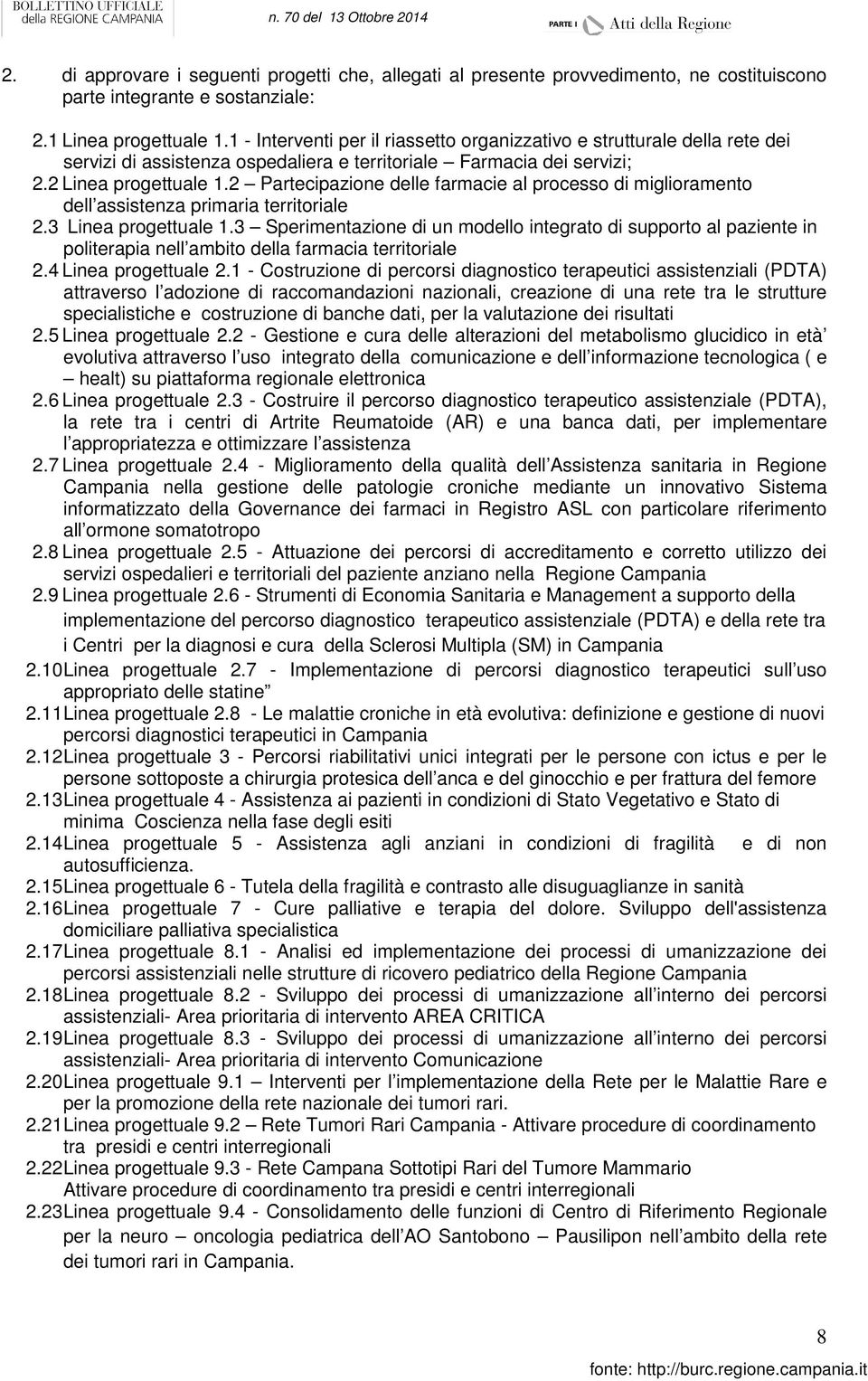 2 Partecipazione delle farmacie al processo di miglioramento dell assistenza primaria territoriale 2.3 Linea progettuale 1.