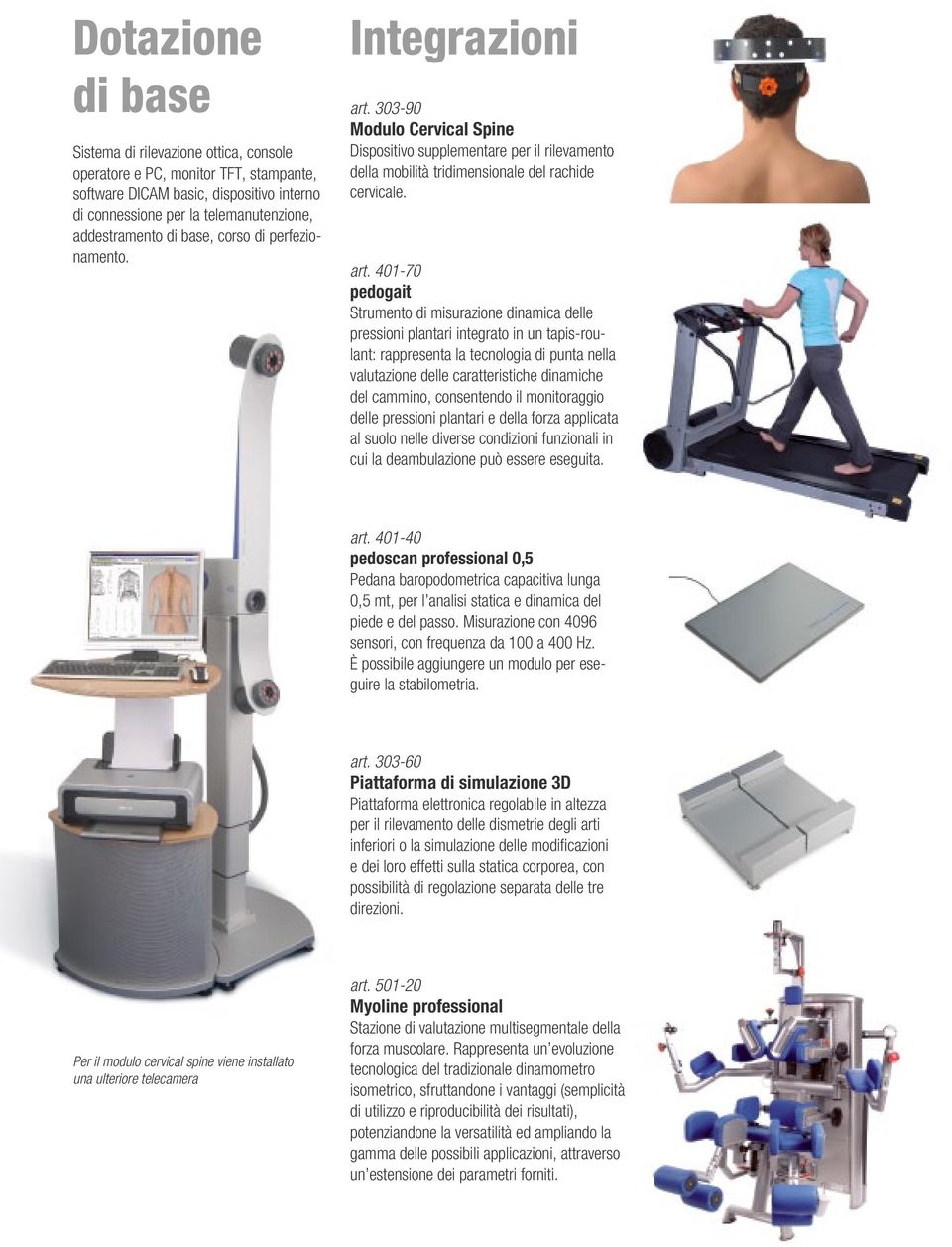 303-90 Modulo Cervical Spine Dispositivo supplementare per il rilevamento della mobilità tridimensionale del rachide cervicale. art.