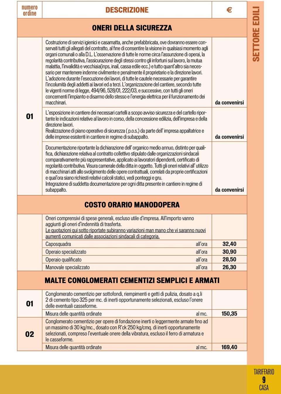 L osservazione di tutte le norme circa l assunzione di operai, la regolarità contributiva, l assicurazione degli stessi contro gli infortuni sul lavoro, la mutua malattia, l invalidità e