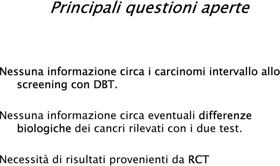 Nessuna informazione circa eventuali differenze biologiche