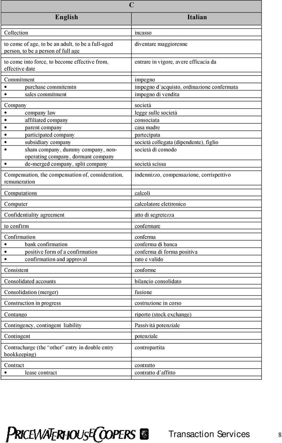 società affiliated company consociata parent company casa madre participated company partecipata subsidiary company società collegata (dipendente), figlio sham company, dummy company, nonoperating