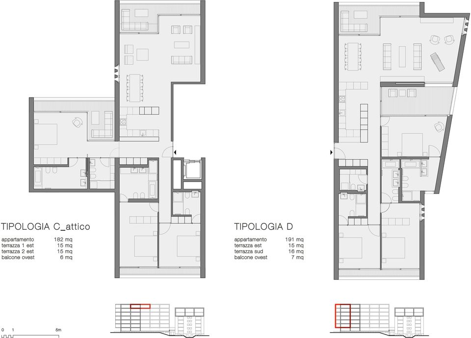 sud balcone ovest 191 mq 15 mq 16 mq 7 mq ICI UTILI LORDE: ARTAMENTO CONE