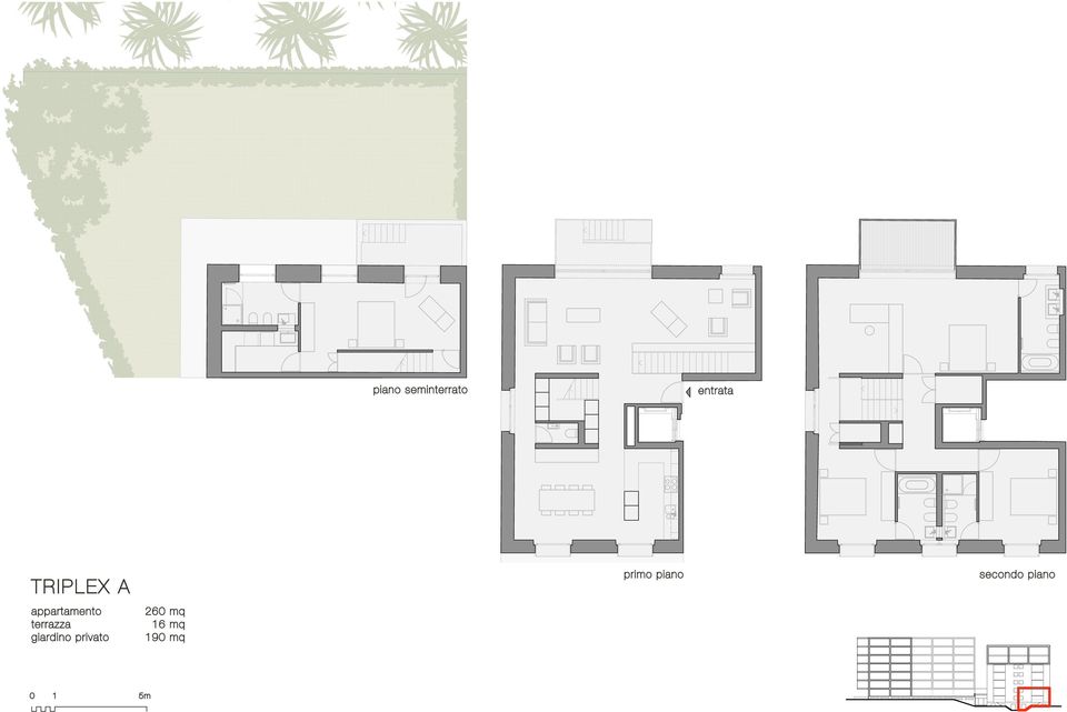 6 16 mq mq giardino privato 190 mq RRAZZO EST SOGGIORNO 15