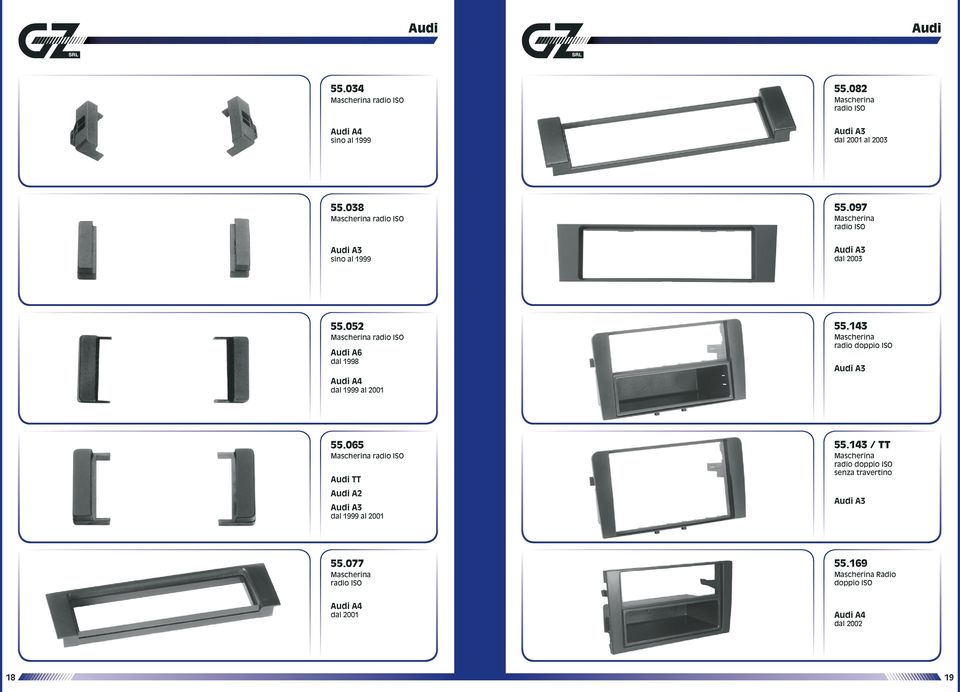 052 Audi A6 dal 1998 Audi A4 dal 1999 al 2001 55.143 Audi A3 55.