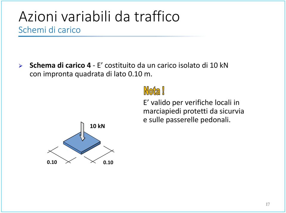 di lato 0.10 m.