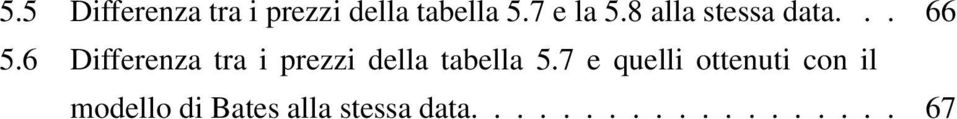 6 Differenza tra i prezzi della tabella 5.