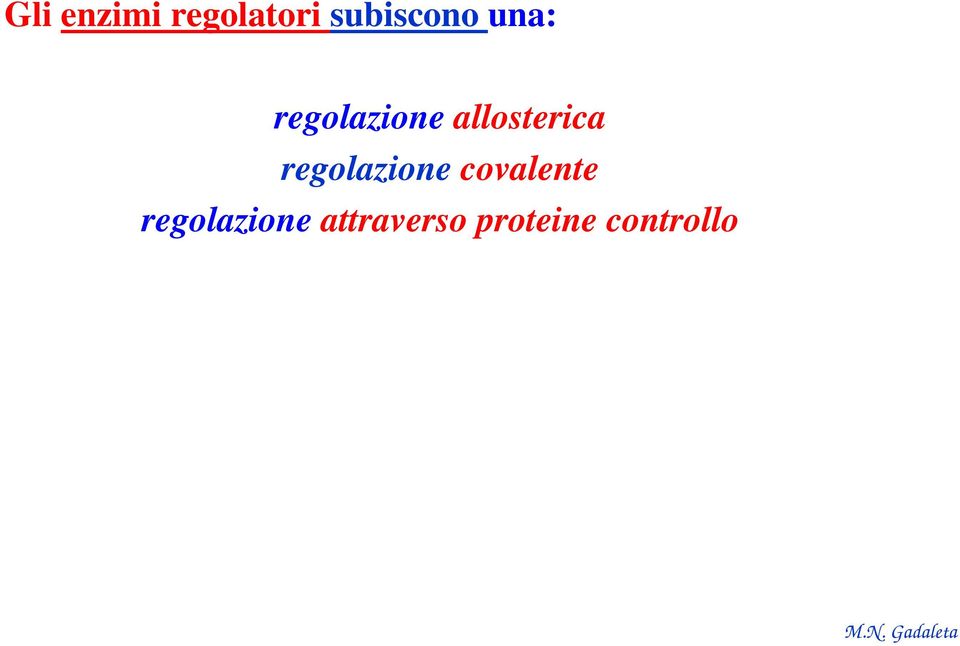 allosterica regolazione