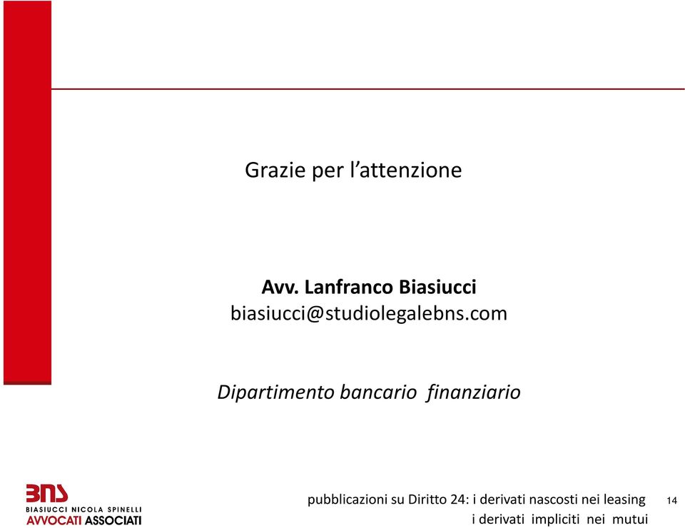 com Dipartimento bancario finanziario pubblicazioni