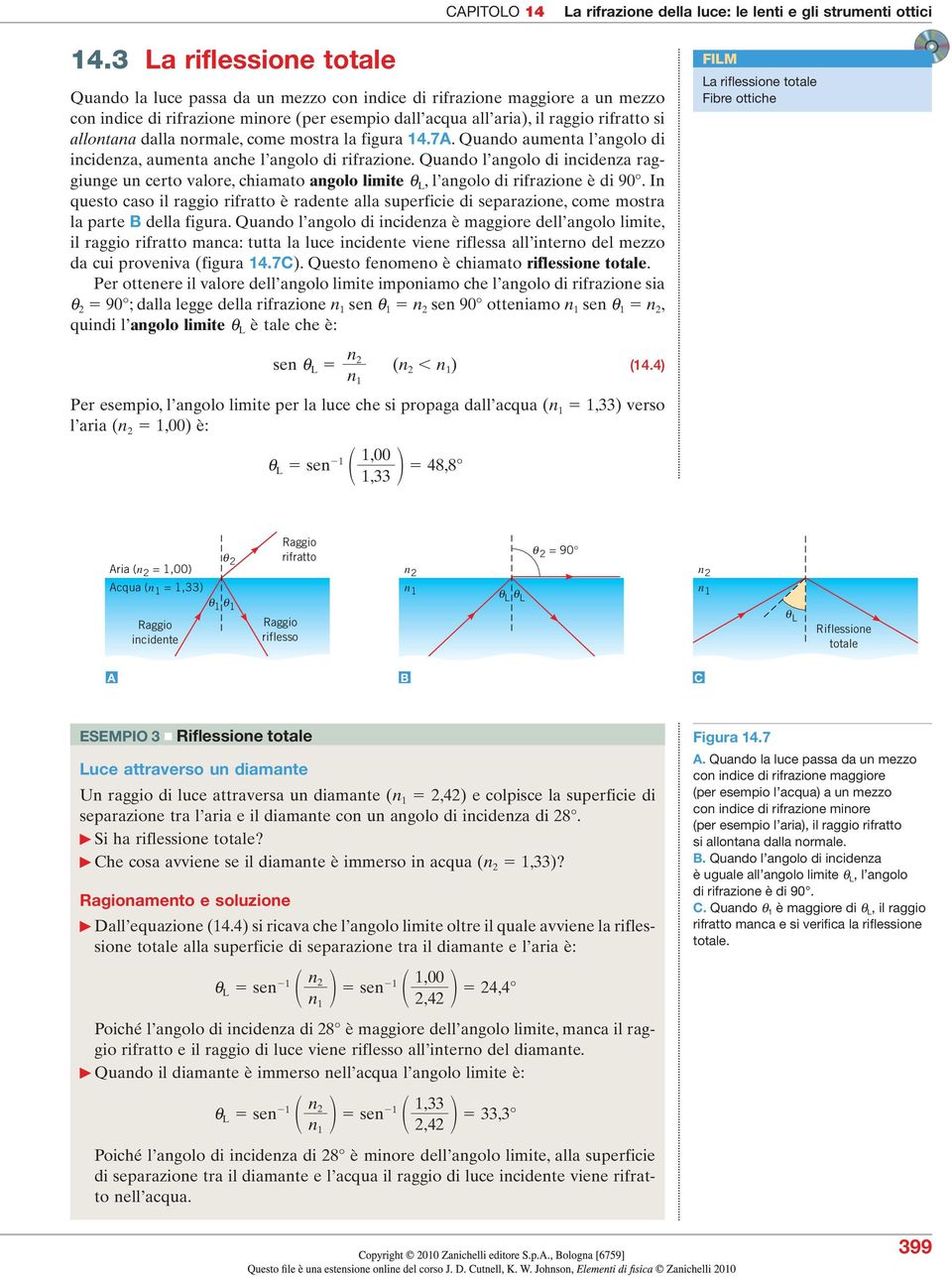 allontana dalla normale, come mostra la figura 4.7. Quando aumenta l angolo di incidenza, aumenta anche l angolo di rifrazione.