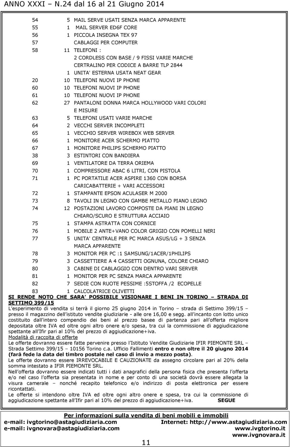 MISURE 63 5 TELEFONI USATI VARIE MARCHE 64 2 VECCHI SERVER INCOMPLETI 65 1 VECCHIO SERVER WIREBOX WEB SERVER 66 1 MONITORE ACER SCHERMO PIATTO 67 1 MONITORE PHILIPS SCHERMO PIATTO 38 3 ESTINTORI CON