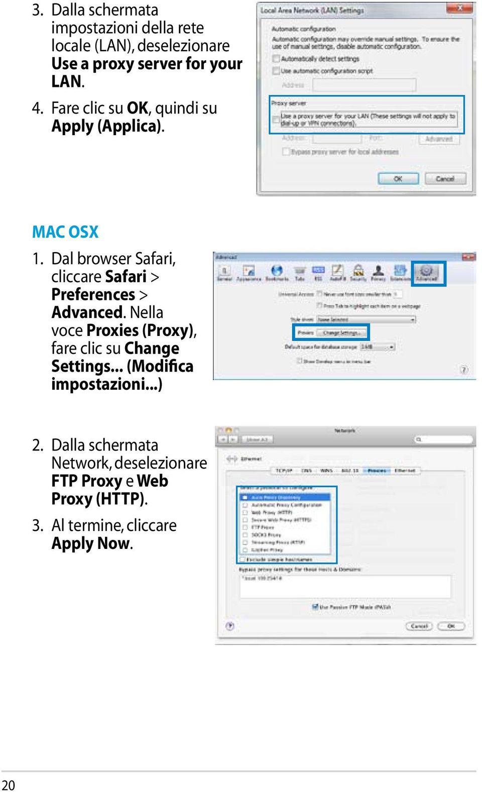 Dal browser Safari, cliccare Safari > Preferences > Advanced.