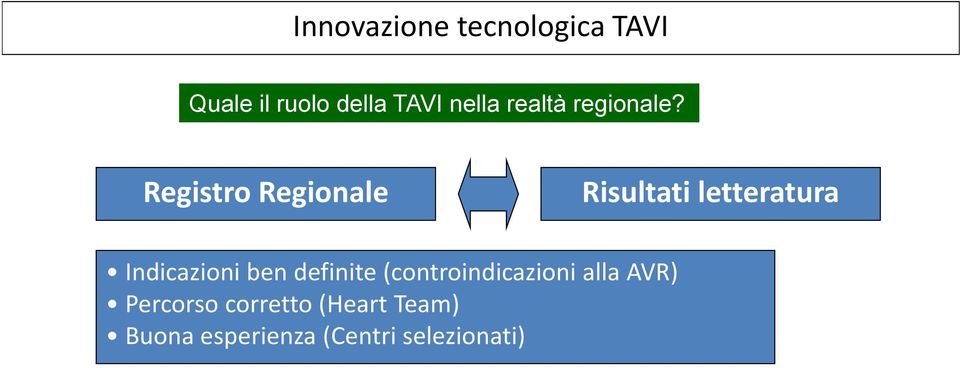 Registro Regionale Risultati letteratura Indicazioni ben