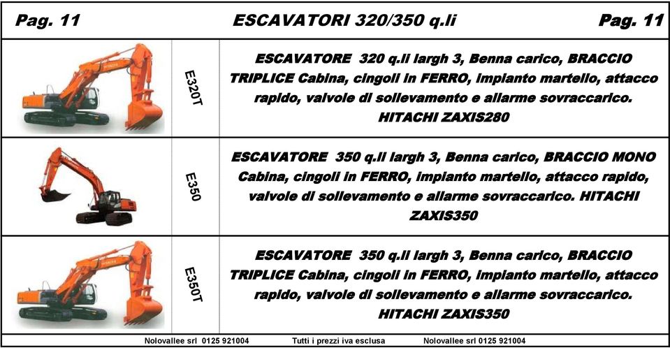 HITACHI ZAXIS280 E350 ESCAVATORE 350 q.