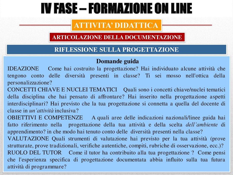 CONCETTI CHIAVE E NUCLEI TEMATICI Quali sono i concetti chiave/nuclei tematici della disciplina che hai pensato di affrontare? Hai inserito nella progettazione aspetti interdisciplinari?