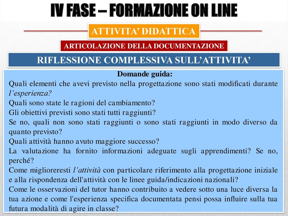 Se no, quali non sono stati raggiunti o sono stati raggiunti in modo diverso da quanto previsto? Quali attività hanno avuto maggiore successo?